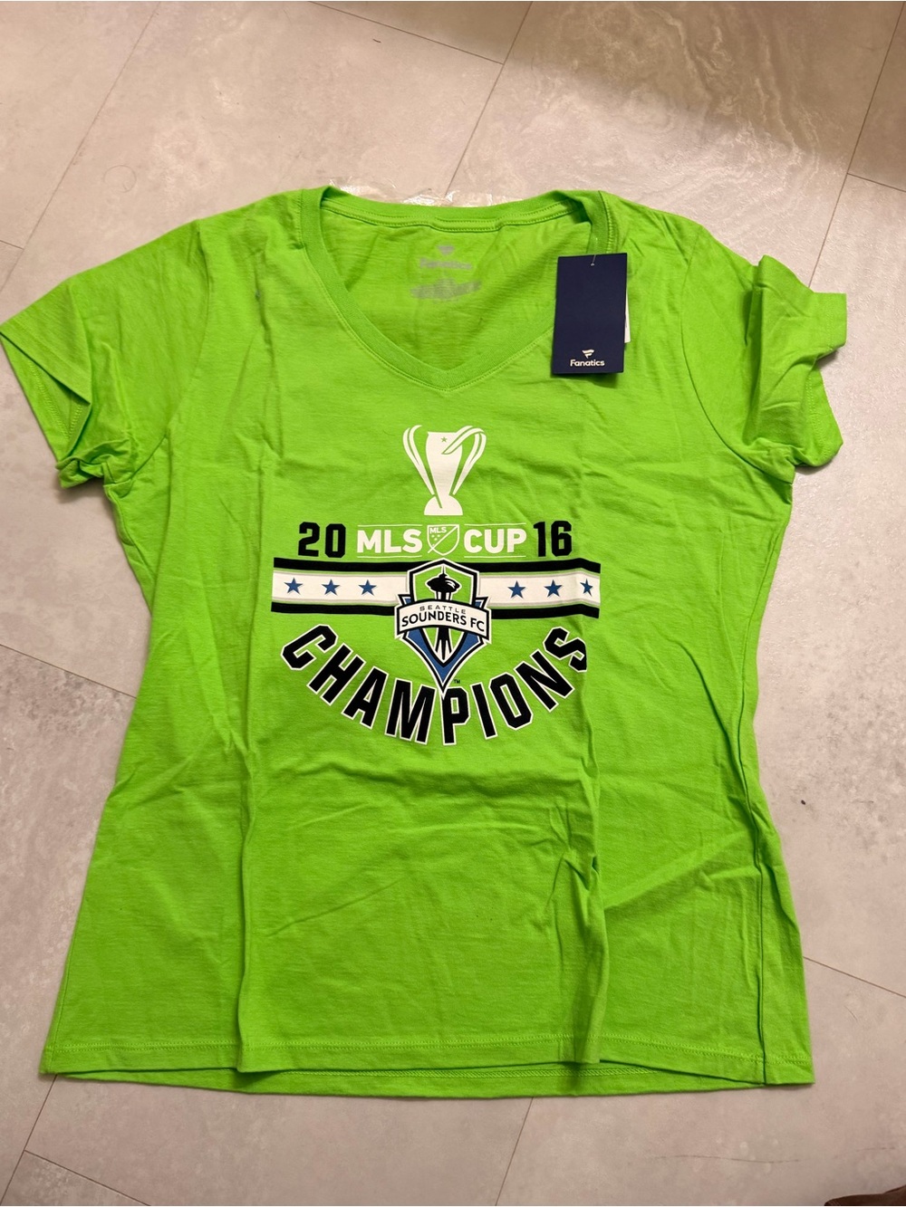 New MLS Cup 2016 Champions Seattle Sounders Green Women’s Tee